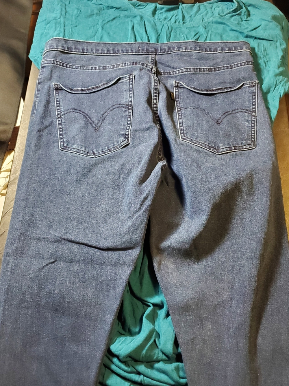 New York&company Aquagreen SizeL Short Slevee Dress/Denim Dark Blue SizeXl Jean - Picture 4 of 7